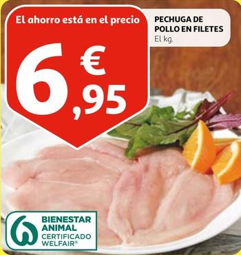 Oferta de Pechuga de pollo En Filetes por 6,95€ en Alcampo