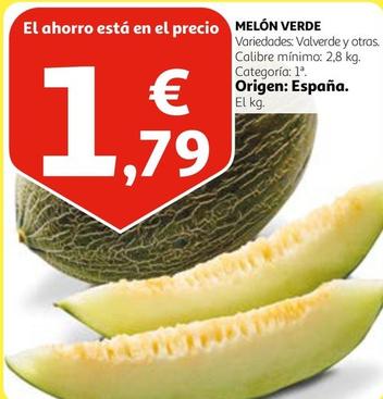 Oferta de Melón Verde por 1,79€ en Alcampo
