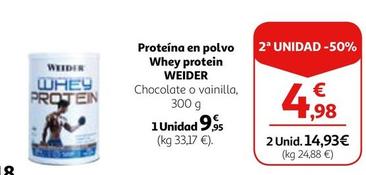 Oferta de Weider - Proteína En Polvo Whey Protein por 9,95€ en Alcampo