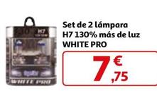 Oferta de  White Pro - Set De 2 Lámpara H7 130% Más De Luz por 7,75€ en Alcampo