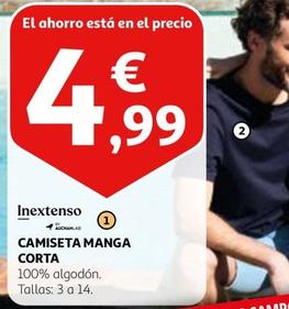 Oferta de Inextenso - Camiseta Manga Corta por 4,99€ en Alcampo