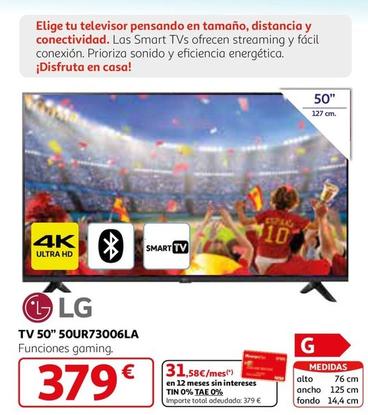 Oferta de LG TV 50" 50UR73006LA  por 379€ en Alcampo