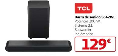 Oferta de TCL - Barra De Sonido S642WE por 129€ en Alcampo
