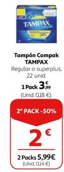 Oferta de Tampax - Tampon Compak por 3,99€ en Alcampo