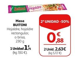 Oferta de Buitoni - Masa por 1,75€ en Alcampo