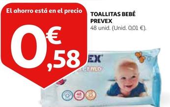 Oferta de Prevex - Toallitas Bebe por 0,58€ en Alcampo