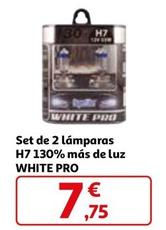 Oferta de White Pro - Set De 2 Lámparas H7 130% Más De Luz  por 7,75€ en Alcampo