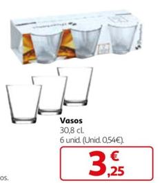 Oferta de Vasos por 3,25€ en Alcampo