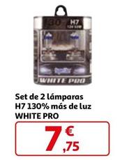 Oferta de White Pro - Set De 2 Lamparas H7 130% Mas De Luz por 7,75€ en Alcampo