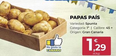 Oferta de Patatas por 1,29€ en SPAR Gran Canaria