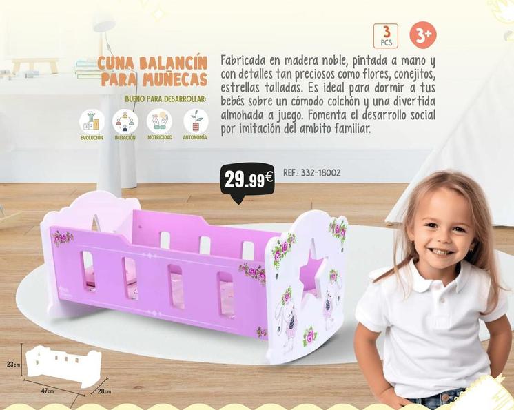 Oferta de Cuna para muñeca por 29,99€ en Juguetilandia