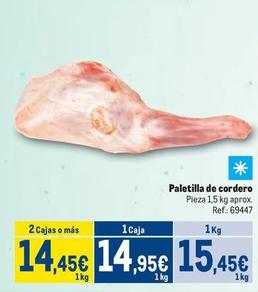 Oferta de Paletilla De Cordero por 15,45€ en Makro
