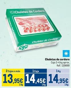 Oferta de Chuletas De Cordero por 14,95€ en Makro