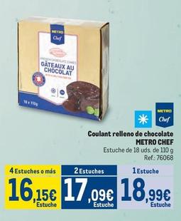 Oferta de Metro Chef - Coulant Relleno De Chocolate por 18,99€ en Makro