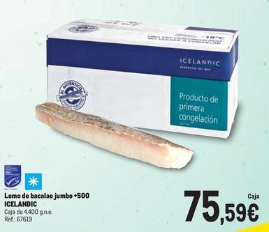 Oferta de  Icelandic - Lomo De Bacalao Jumbo +500 por 75,59€ en Makro