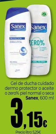 Oferta de Sanex - Gel De Ducha Cuidado Dermo Protector O Aceite O Zero% Piel Normal O Seca por 3,15€ en Unide Market