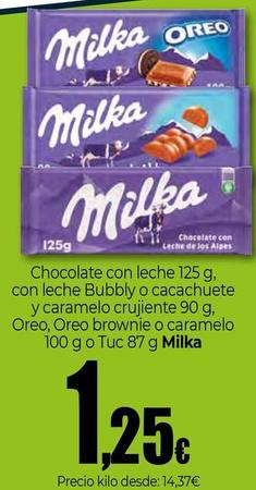 Oferta de Milka - Chocolate Con Leche por 1,25€ en Unide Supermercados