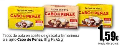 Oferta de Cabo de Peñas - Tacos De Pota En Aceite De Girasol, A La Marinera O Al Ajillo por 1,59€ en Unide Supermercados