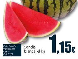 Oferta de Sandía Blanca por 1,15€ en Unide Supermercados