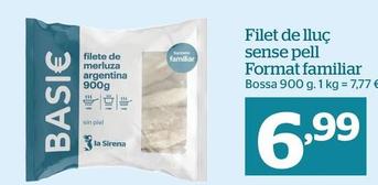 Oferta de La Sirena - Filete De Merluza Sin Piel Format Familiar por 6,99€ en La Sirena