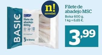 Oferta de La SIrena - Filete De Abadejo Msc por 3,99€ en La Sirena