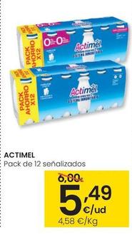 Oferta de Actimel - Pack De 12 Señalizados por 5,49€ en Eroski