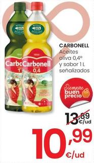 Oferta de Carbonell - Aceites Oliva 0,4° Y Sabor  por 10,99€ en Eroski