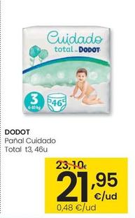 Oferta de Dodot - Pañal Cuidado Total T3 por 21,95€ en Eroski