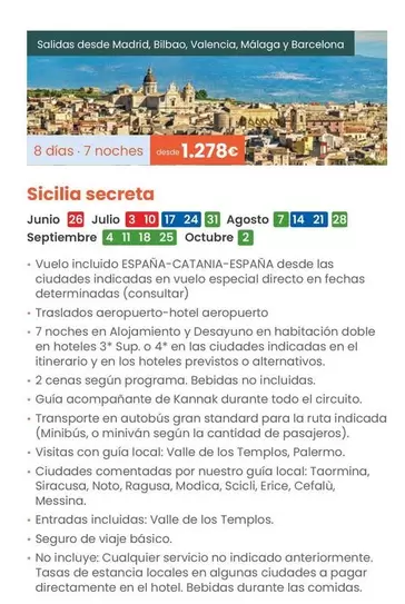 Oferta de Sicilia Secreta por 1278€ en Nautalia Viajes