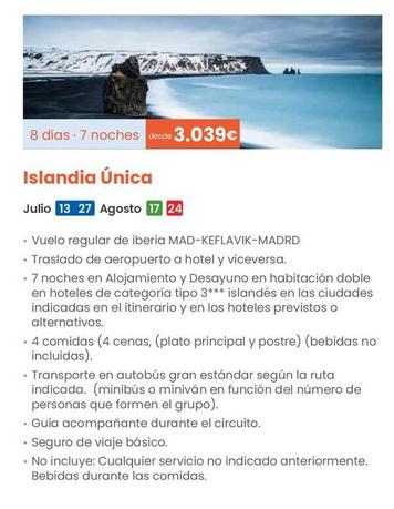 Oferta de Viajes a Islandia por 3039€ en Nautalia Viajes