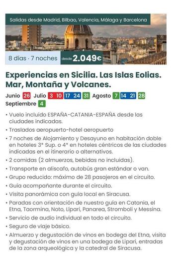 Oferta de Viajes a Sicilia por 2049€ en Nautalia Viajes