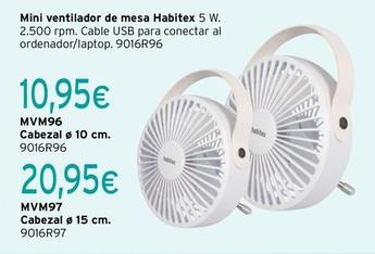 Oferta de Habitex - Mini Ventilador De Mesa por 10,95€ en Cadena88