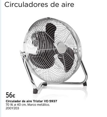 Oferta de Tristar - Circulador De Aire VE-5937 por 56€ en Cadena88