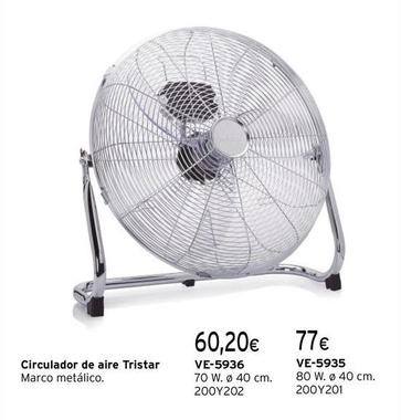 Oferta de Tristar - Circulador De Aire por 77€ en Cadena88