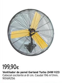 Oferta de Garland - Ventilador De Pared Turbo 24W-V23 por 199,9€ en Cadena88