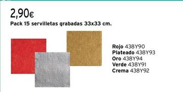 Oferta de Pack 15 Servilletas Grabadas por 2,9€ en Cadena88