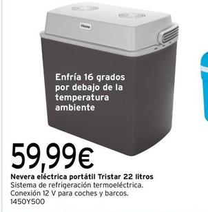 Oferta de Tristar - Neveras Electrica Portatil 22 Litros por 59,99€ en Cadena88