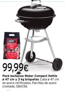 Oferta de Weber - Pack Barbacoa Compact Kettle por 99,99€ en Cadena88