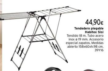 Oferta de Habitex - Tendedero Plegable Sisi por 44,9€ en Cadena88