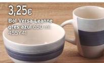 Oferta de Bol Versa Leanne Gres Azul por 3,25€ en Cadena88