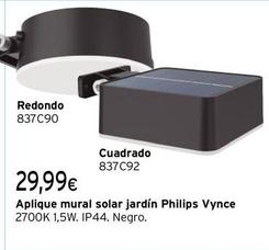 Oferta de Philips - Aplique Mural Solar Jardín  por 29,99€ en Cadena88