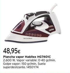Oferta de Habitex - Plancha Vapor HG7401C  por 48,95€ en Cadena88