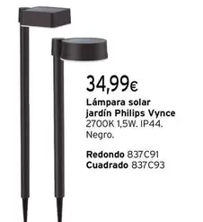 Oferta de Philips - Vynce Lámpara Solar Jardín  por 34,99€ en Cadena88