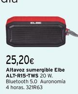 Oferta de Elbe - Altavoz Sumergible ALT-R15-TWS por 25,2€ en Cadena88