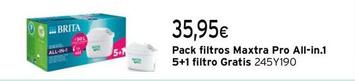 Oferta de Maxtra - Pack Filtros Pro All-IN.1 5+1 Filtro Gratis por 35,95€ en Cadena88