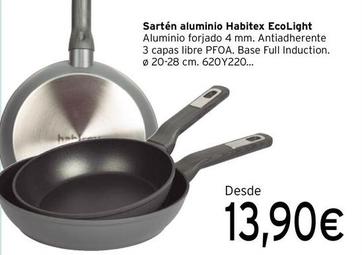 Oferta de Habitex - Sarten Aluminio Ecolight por 13,9€ en Cadena88