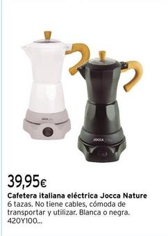 Oferta de Jocca - Cafetera Italiana Electrica Nature por 39,95€ en Cadena88