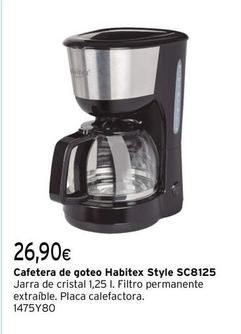 Oferta de Habitex - Cafetera De Goteo Style SC8125 por 26,9€ en Cadena88