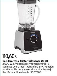Oferta de Tristar - Batidora Vaso Vitapower 2000 por 110,6€ en Cadena88