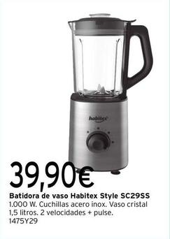 Oferta de Habitex  - Batidora De Vaso style SC29SS  por 39,9€ en Cadena88